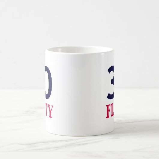 30 en 30 ste verjaardag koffiemok (Center)