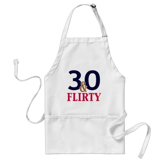 30 en 30 ste verjaardag standaard schort (Voorkant)