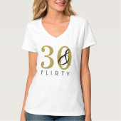 30- en 30e verjaardag Gold Black T-shirt (Voorkant)