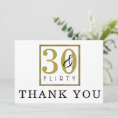 30- en 30e verjaardag van de feestdag Hartelijk da Bedankkaart (Staand voorkant)