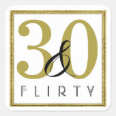 30- en 30e verjaardag van de geboorte vierkante sticker (Voorkant)