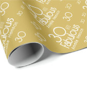 30 en 30e verjaardag van Fabulous Modern Cadeaupapier (Rol Hoek)