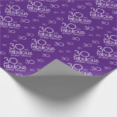 30 en 30e verjaardag van Fabulous Modern Cadeaupapier (Hoek)