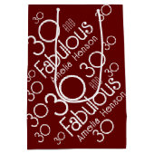 30 en 30e verjaardag van Fabulous Modern Medium Cadeauzakje (Achterkant)