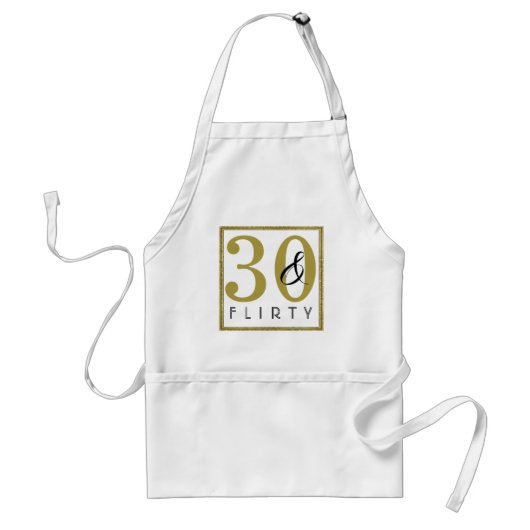 30 en 30e verjaardag van Flirty Elegant Standaard Schort (Voorkant)