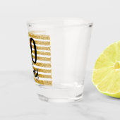 30 en Dersty Gold Faux Glitter Custom Shot Glas (Rechts)