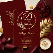 30 en Fabulous 30ste verjaardagsfeest gestempeld Folie Uitnodiging