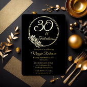 30 en Fabulous 30ste verjaardagsfeest gestempeld Folie Uitnodiging