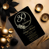30 en Fabulous 30ste verjaardagsfeest gestempeld Folie Uitnodiging