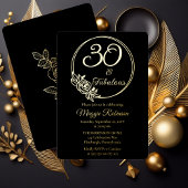 30 en Fabulous 30ste verjaardagsfeest gestempeld Folie Uitnodiging