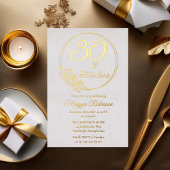 30 en Fabulous 30ste verjaardagsfeest gestempeld Folie Uitnodiging