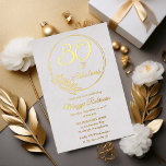 30 en Fabulous 30ste verjaardagsfeest gestempeld Folie Uitnodiging<br><div class="desc">Elegant typografisch ontwerp "30 and Fabulous" 30e verjaardagsfeestontwerp met een rozen omtrek rond lijst.</div>