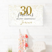 30 en Fabulous Birthday Elegant Gold en Black Spandoek (Insitu)