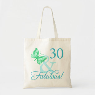 30 en Fabulous Birthday Gifts (Aqua) Tote Bag