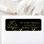 30 en Fabulous Black en Gold Glitter Etiket (Insitu)