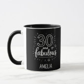 30 en Fabulous Doodle Geluksvogel, 30 jaar! Mok (Links)