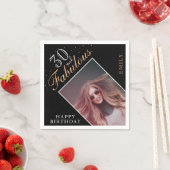 30 en Fabulous Elegant 30e Verjaardagsfeestfoto Servet (Insitu)