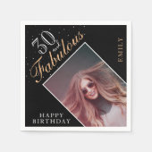 30 en Fabulous Elegant 30e Verjaardagsfeestfoto Servet (Voorkant)