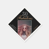 30 en Fabulous Elegant 30e Verjaardagsfeestfoto Servet (Hoek)