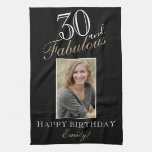 30 en Fabulous Elegant 30th Birthday Foto Theedoek