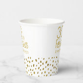 30 en Fabulous Elegant Gold Glitter 30th Birthday Papieren Bekers (Rechts)