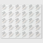 30 en Fabulous Elegant Script 30th Birthday Cadeaupapier (Vlak)