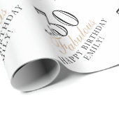 30 en Fabulous Elegant Script 30th Birthday Cadeaupapier (Rol Hoek)