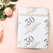 30 en Fabulous Elegant Script 30th Birthday Cadeaupapier