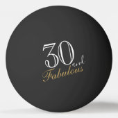 30 en Fabulous Elegant Script 30th Birthday Pingpongbal (Achterkant)
