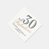 30 en Fabulous Elegant Script 30th Birthday Servet (Hoek)