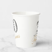 30 en Fabulous Elegant White Script Birthday Pape Papieren Bekers (Links)