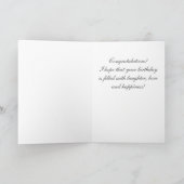 30 en Fabulous Elegante Verjaardag Foto Kaart (Binnen)