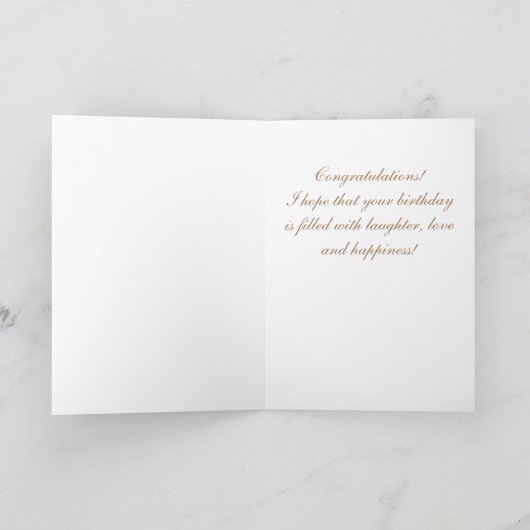 30 en Fabulous Elegante Verjaardag Foto Kaart (Binnen)