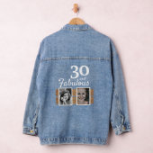 30 en Fabulous Faux Glitter 2 Foto 30e Verjaardag Denim Jacket (Hangar)