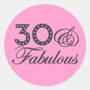 30 en Fabulous Gift Ronde Sticker