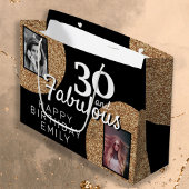 30 en Fabulous Gold Glitter 2 Foto 30e verjaardag Groot Cadeauzakje