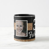30 en Fabulous Gold Glitter 2 Foto 30e verjaardag Mok (Midden)
