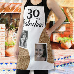 30 en Fabulous Gold Glitter 2 Foto 30e verjaardag Schort<br><div class="desc">30 en Fabulous Gold Glitter 2 Foto 30th Birthday Schort. Voeg uw foto's toe - u kunt een oude en nieuwe foto gebruiken.</div>
