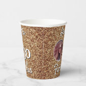 30 en Fabulous Gold Glitter 30th Birthday Foto Papieren Bekers (Rechts)