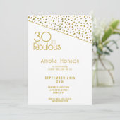 30 en Fabulous Gold Glitter 30th Birthday Kaart (Staand voorkant)