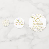 30 en Fabulous Gold Glitter 30th Birthday Party Confetti (Achterkanten)
