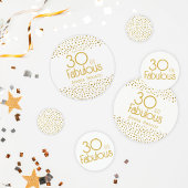30 en Fabulous Gold Glitter 30th Birthday Party Confetti