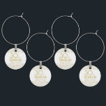 30 en Fabulous Gold Glitter 30th Birthday Party Wijnglashanger<br><div class="desc">30. en 30th Birthday Party wine charm. Fabulous Gold Glitter. Moderne en elegante verjaardagswijn met trendy typografie en faux goudglitter stippen. Het ontwerp heeft een douanenaam. Maak gepersonaliseerde 30e verjaardag charms.</div>