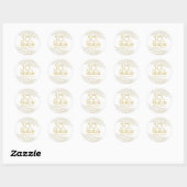 30 en Fabulous Gold Glitter 30th Birthday Ronde Sticker (Vel)