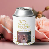 30 en Fabulous Gold Glitter Photo 30th Birthday Blikjeskoeler