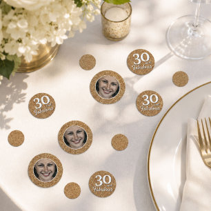 30 en Fabulous Gouden Glitter Foto 30e Verjaardag Confetti