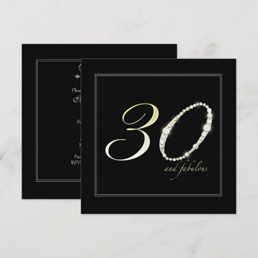 30 en Fabulous Kaart (Voorkant / Achterkant)