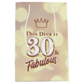 30 en Fabulous Medium Cadeauzakje (Voorkant)