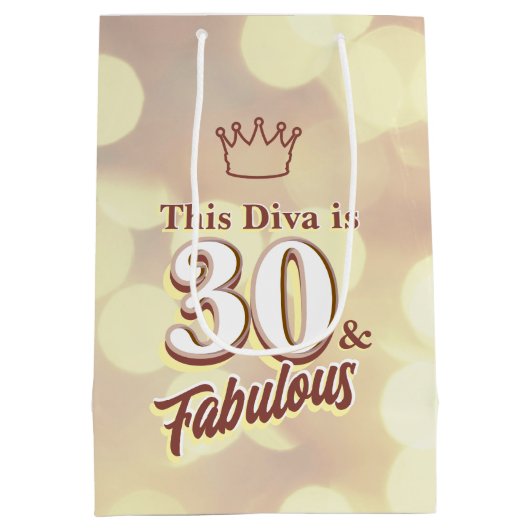 30 en Fabulous Medium Cadeauzakje (Achterkant)