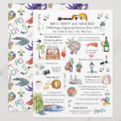 30 en Fabulous | Nieuwe orleans reisweg op de zeve Kaart (Voorkant / Achterkant)